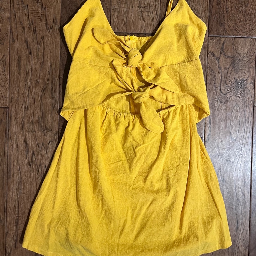 Yellow cut out Dress